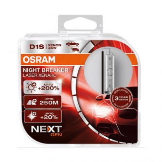 Lâmpadas Xenon OSRAM NIGHT BREAKER Laser +200%  D1S 35w ref. 66140XNN-HCB