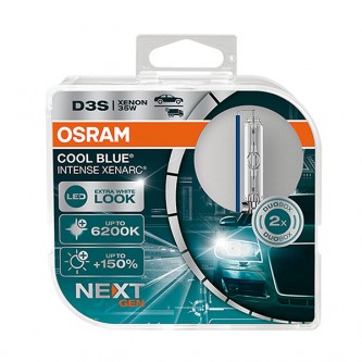 Lâmpadas Xenon OSRAM D3S 35w Cool Blue Intense NextGen. 6200K +150% ref. 66340CBN-HCB